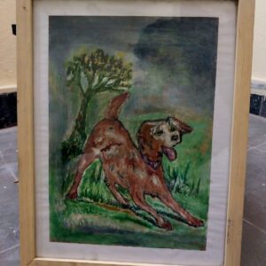dog, medium oil