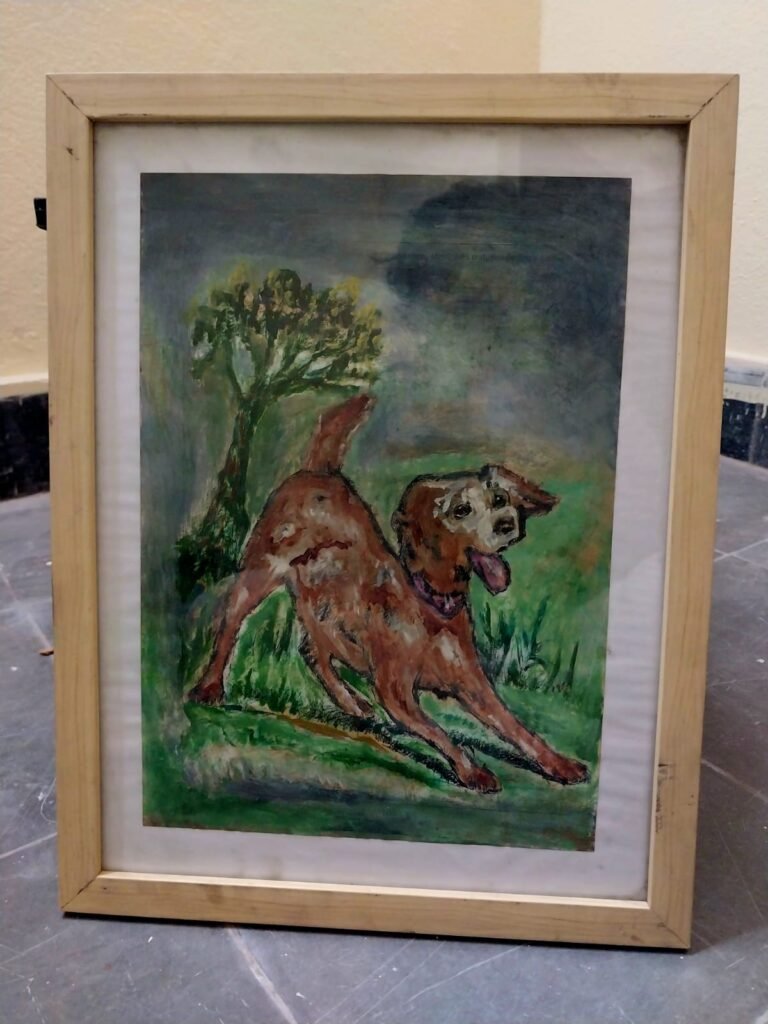 dog, medium oil