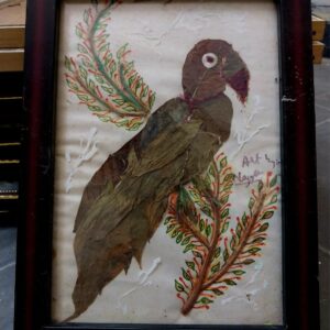 parrot leaf art work